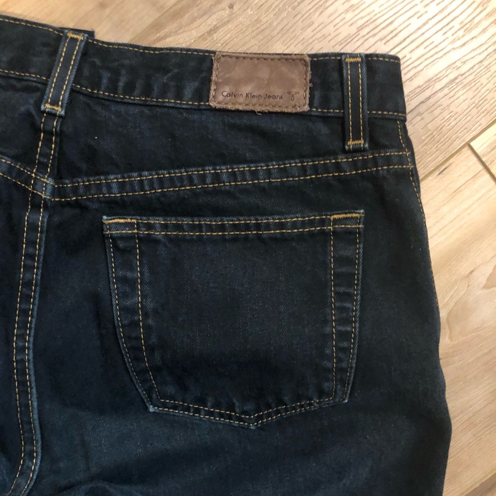 Calvin Klein Jeans Dark Blue Wash Boot Cut Size 8   32" Length - Picture 5 of 14
